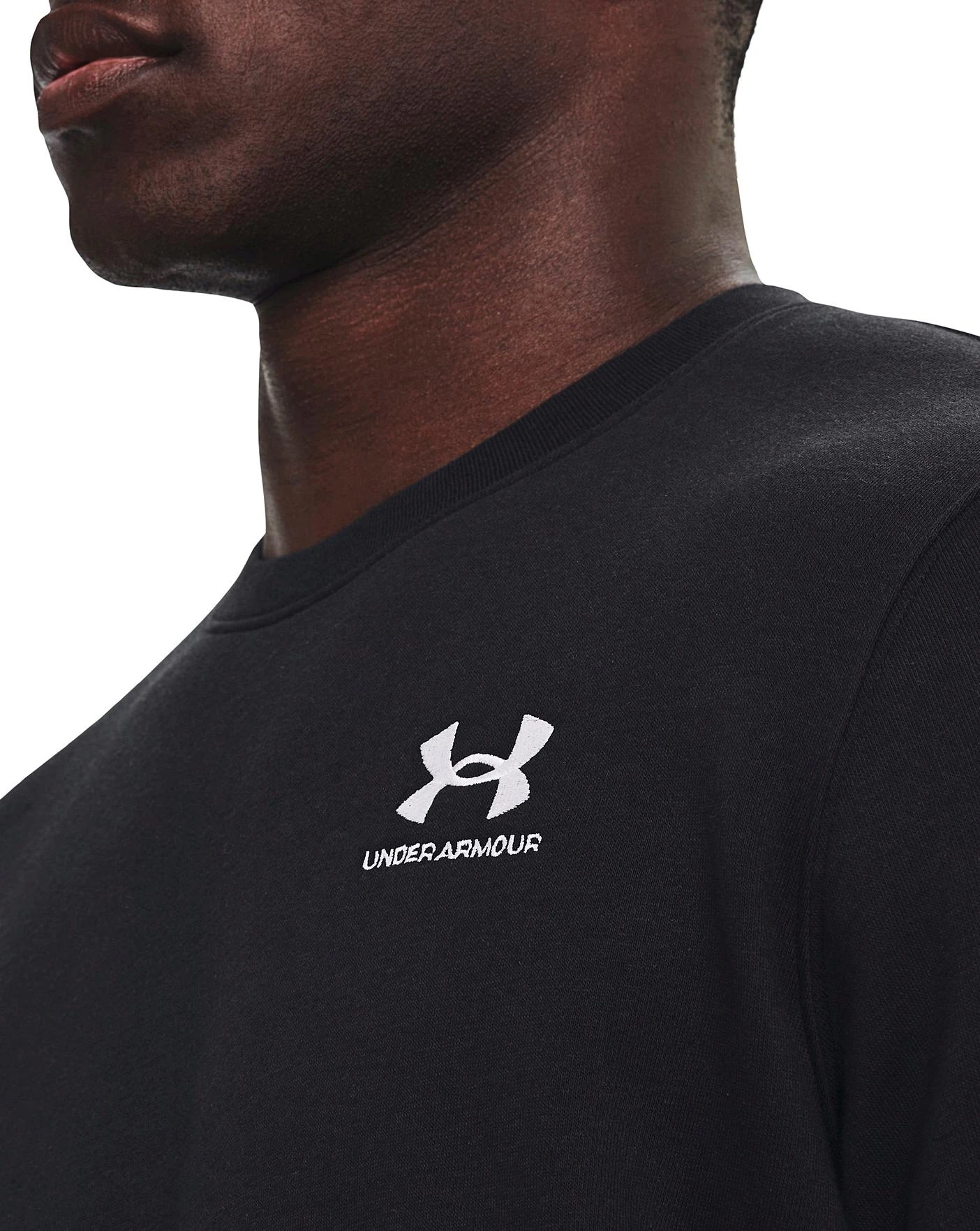 Under Armour Essential Fleece Sweat Top| Black 2 Under Armour Essential Fleece Sweat Top| Black - Image 2
