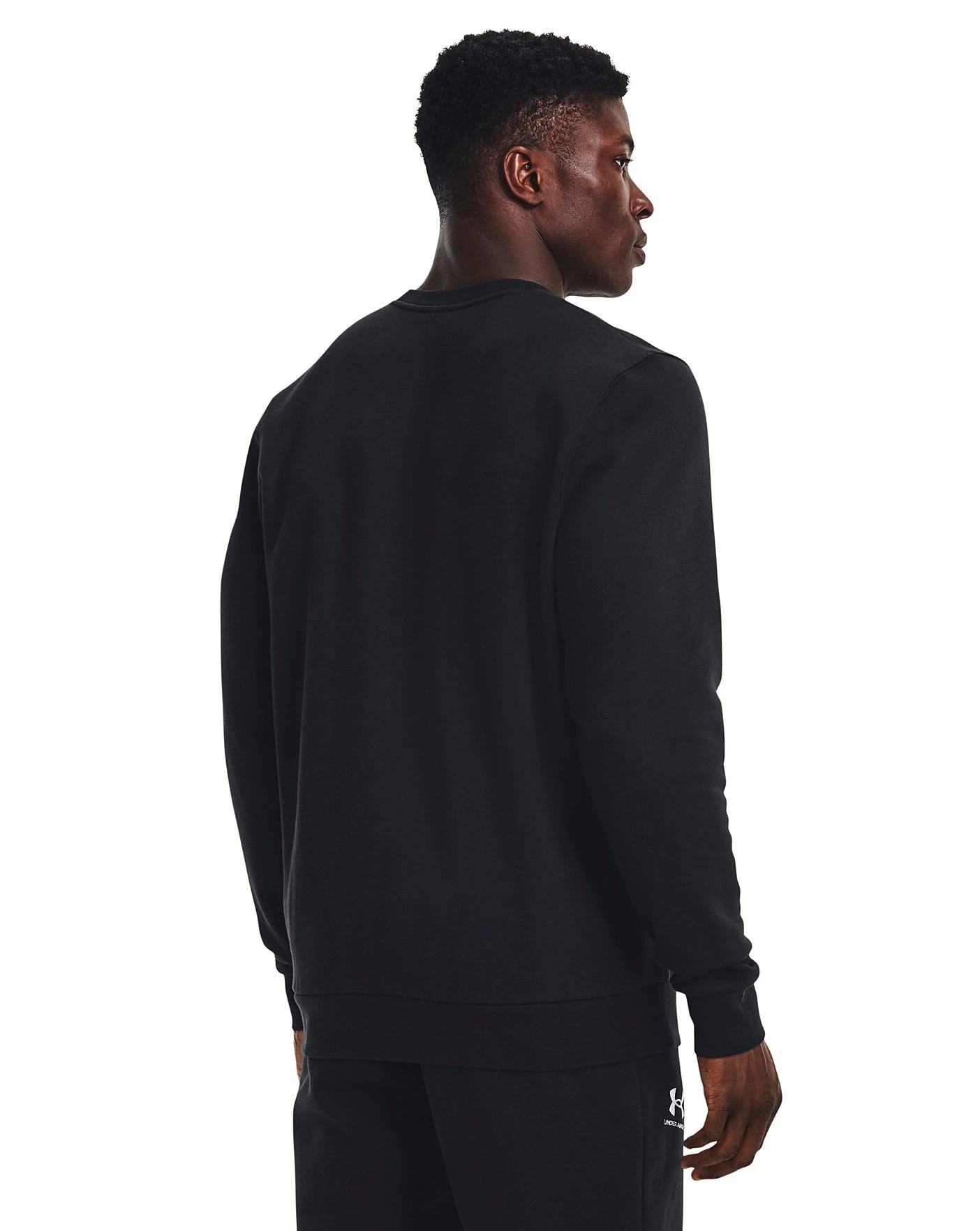 Under Armour Essential Fleece Sweat Top| Black 3 Under Armour Essential Fleece Sweat Top| Black - Image 3