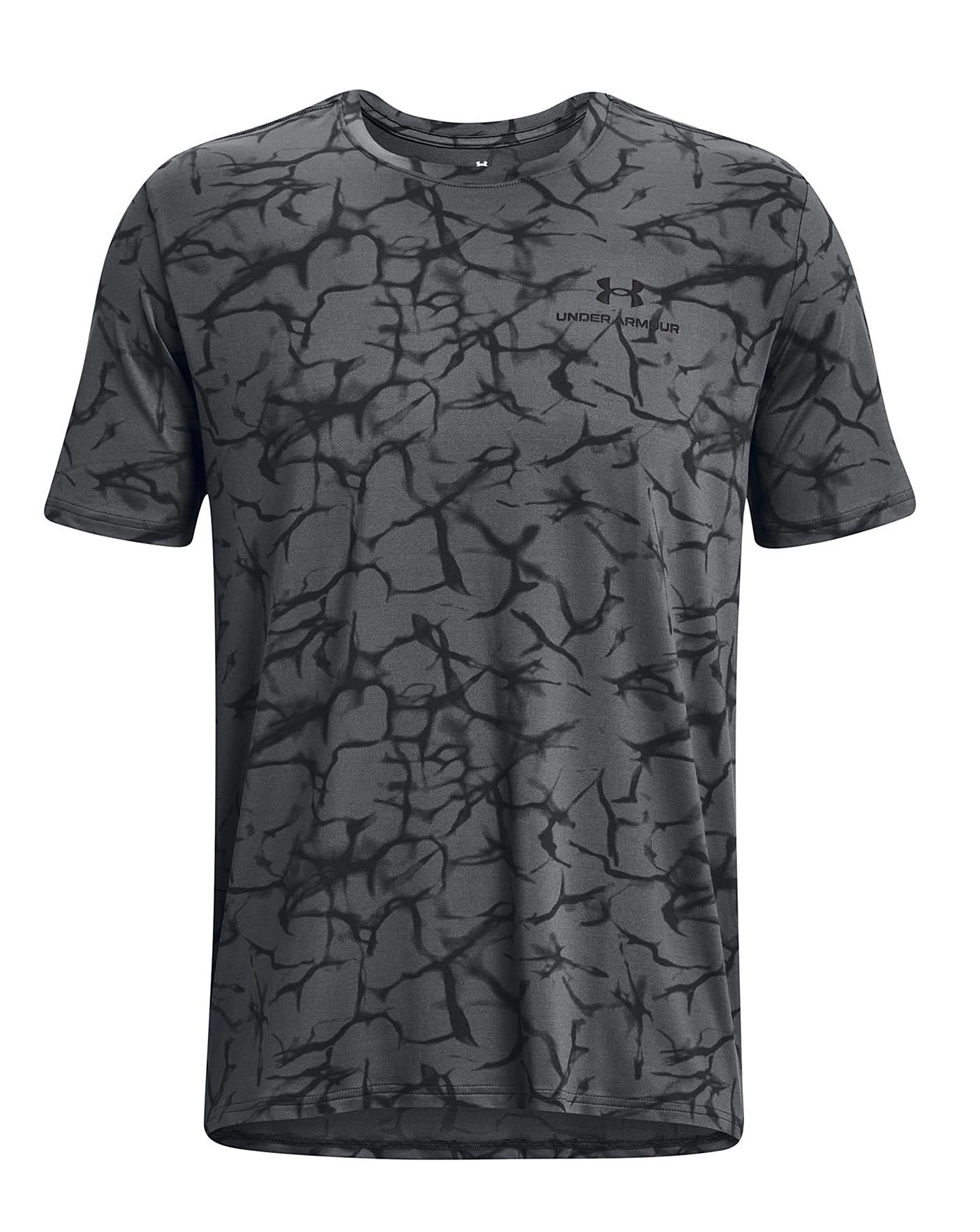 Under Armour Rush Energy Print Short Sleeve Tee| Grey 2 Under Armour Rush Energy Print Short Sleeve Tee| Grey - Image 2