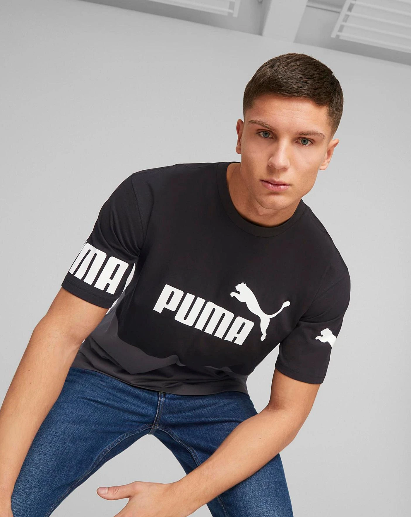 PUMA Power Colourblock Tee| Black 1 PUMA Power Colourblock Tee| Black
