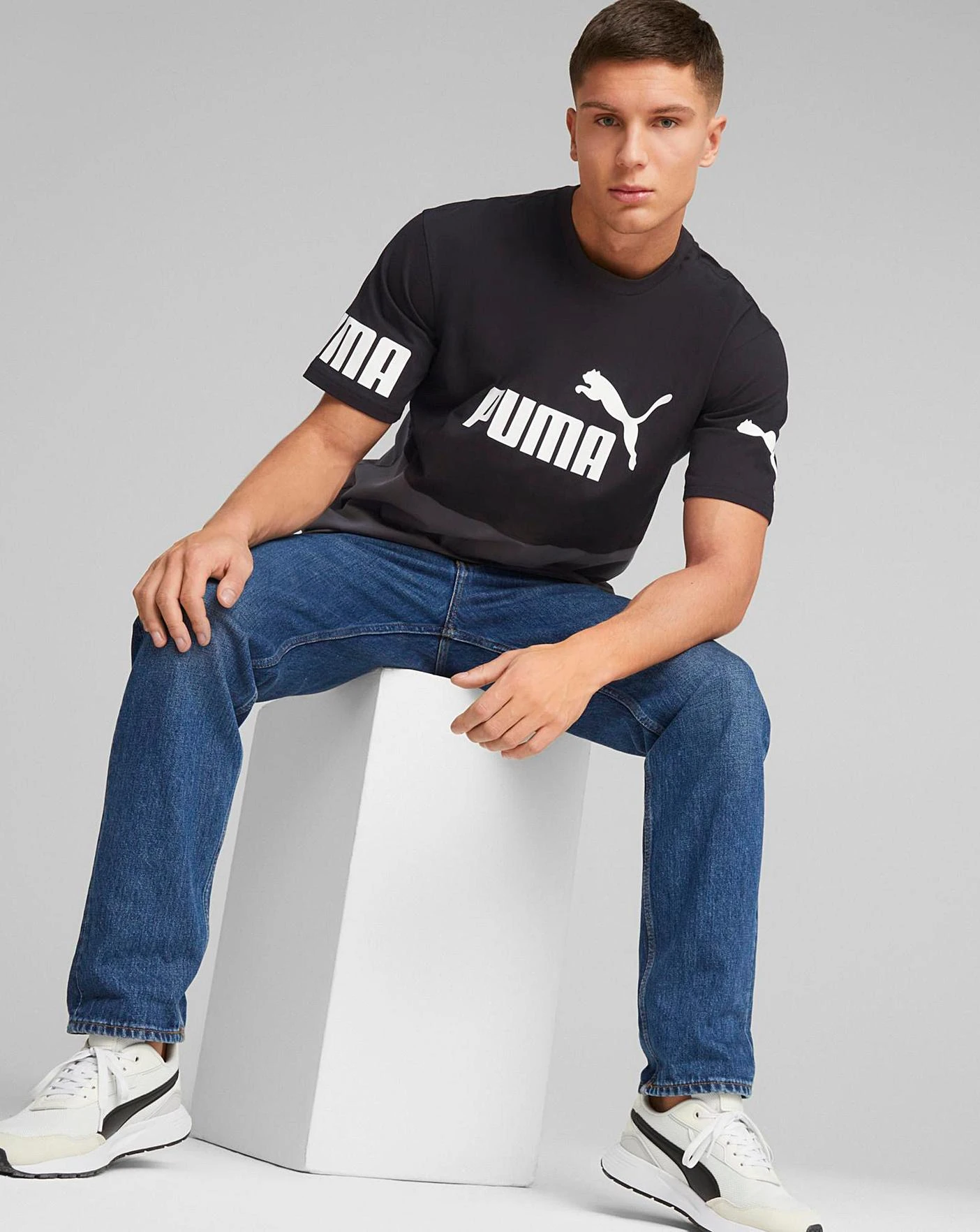 PUMA Power Colourblock Tee| Black 6 PUMA Power Colourblock Tee| Black - Image 6
