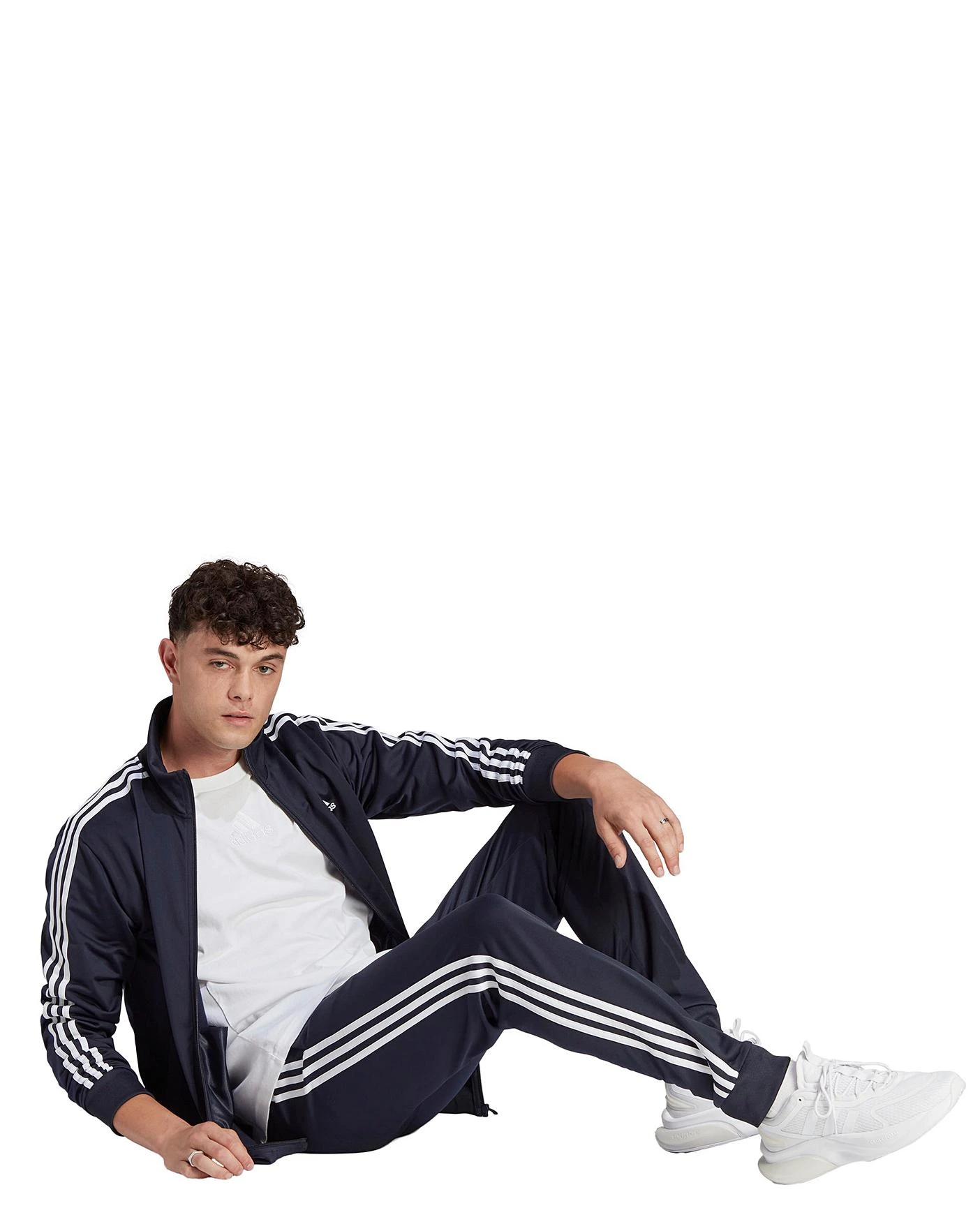 Adidas 3-Stripes Tricot Tracksuit| Navy/White 3 Adidas 3-Stripes Tricot Tracksuit| Navy/White - Image 3