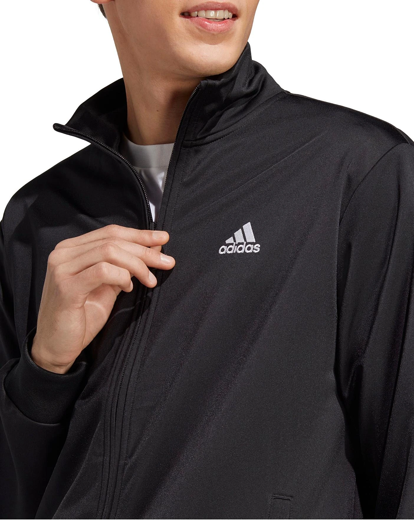 Adidas Linear Logo Tricot Tracksuit| Black/White 5 Adidas Linear Logo Tricot Tracksuit| Black/White - Image 5