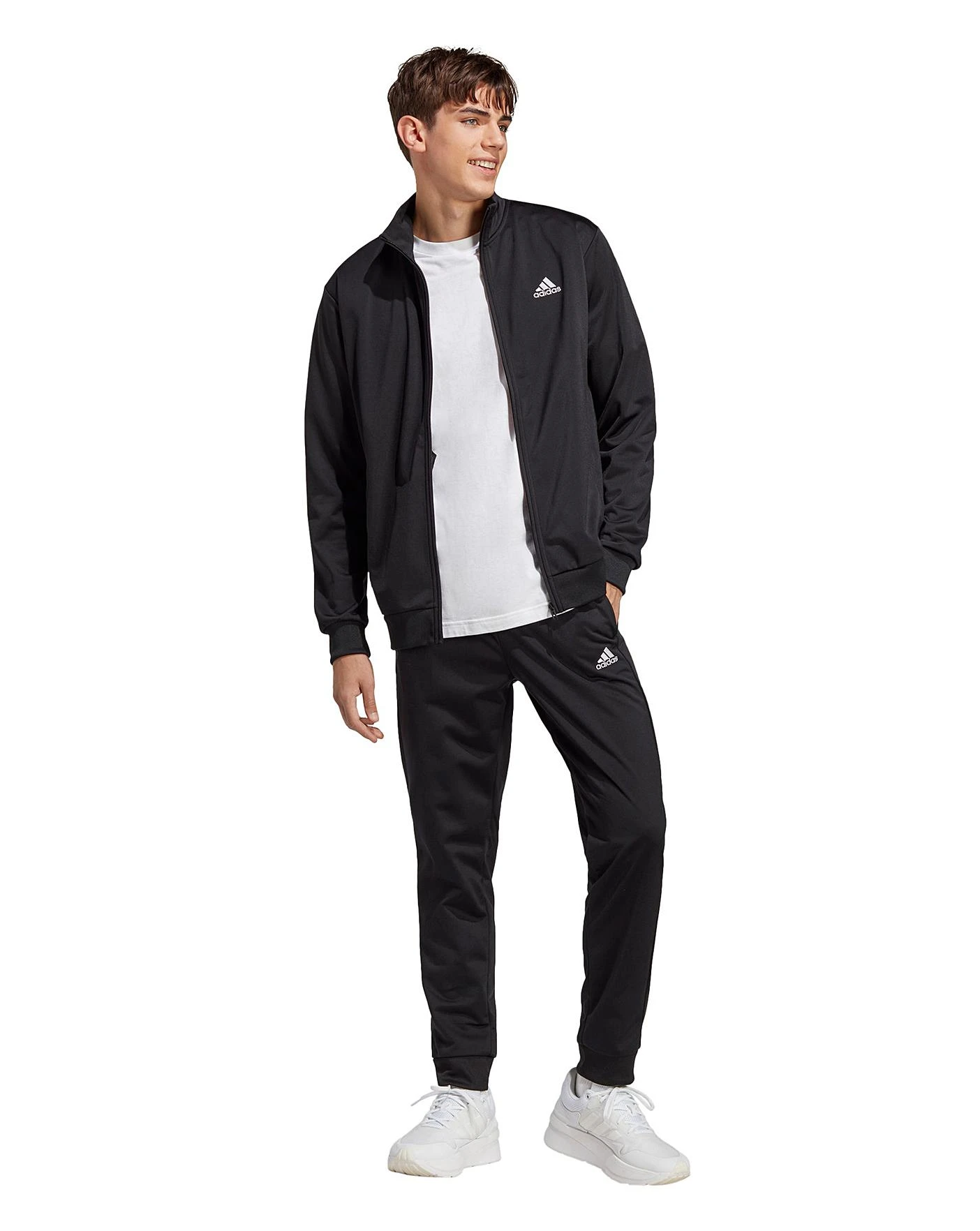 Adidas Linear Logo Tricot Tracksuit| Black/White 6 Adidas Linear Logo Tricot Tracksuit| Black/White - Image 6