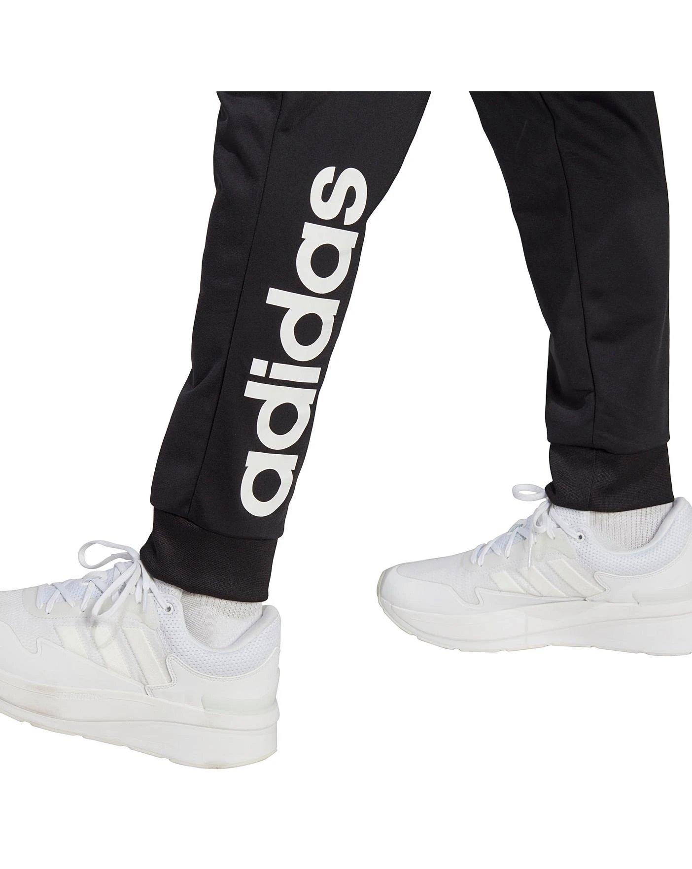 Adidas Linear Logo Tricot Tracksuit| Black/White 4 Adidas Linear Logo Tricot Tracksuit| Black/White - Image 4