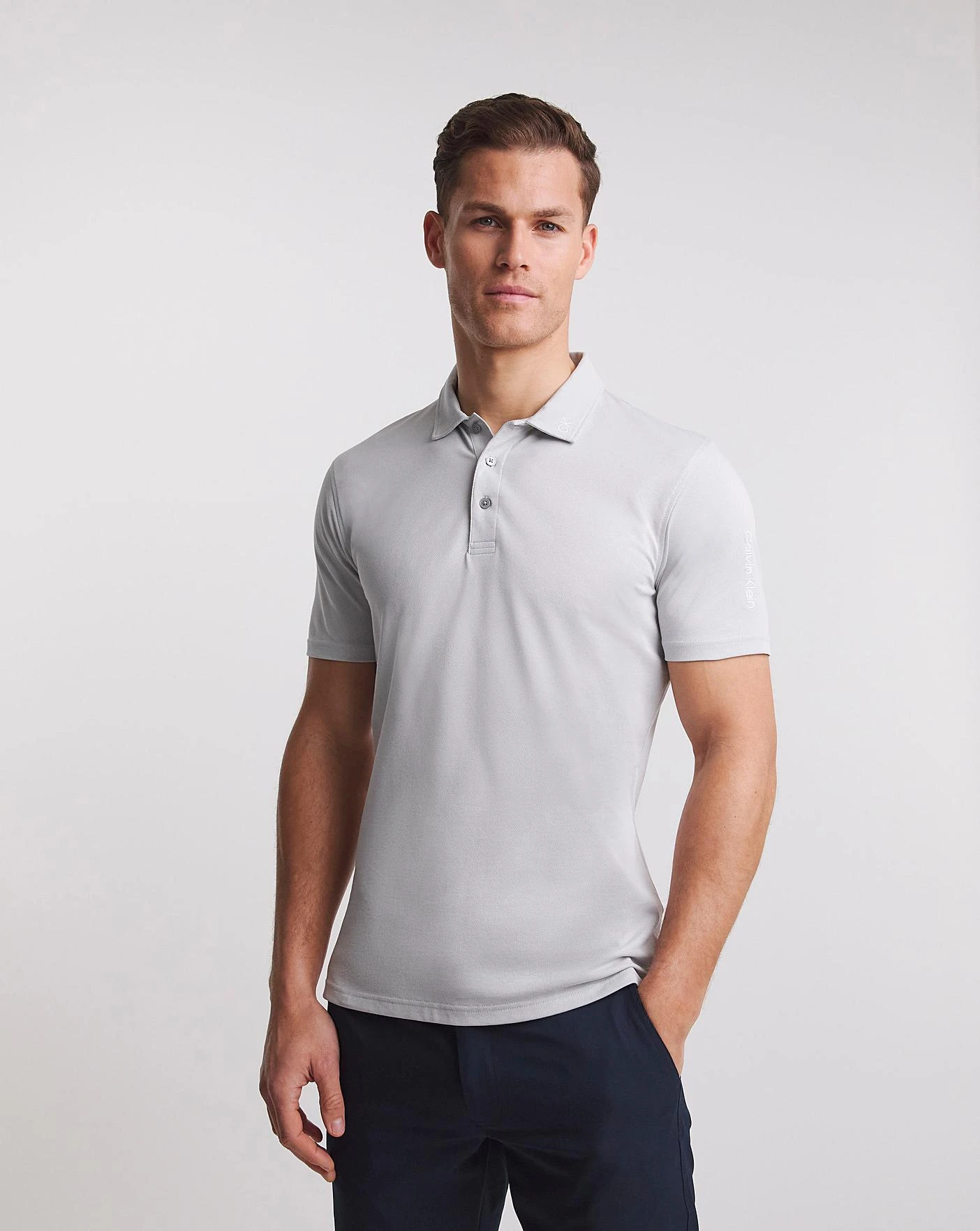 Calvin Klein Golf Concord Polo| Grey Marl 1 Calvin Klein Golf Concord Polo| Grey Marl