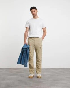 Twill Cargo Trouser| Stone