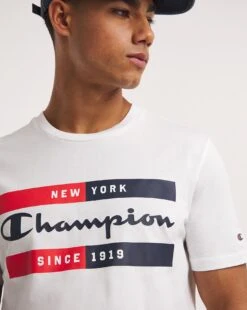 Champion Crewneck T-Shirt| White -Wear Lusty Sales Store y08cp823708w