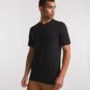 Crew Neck T-shirt Extra Long| Black