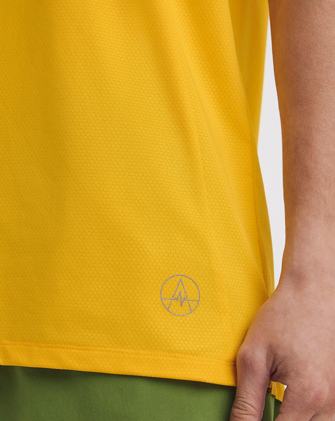 Jacamo Active Textured Training Tee L| Yellow 2 Jacamo Active Textured Training Tee L| Yellow - Image 2