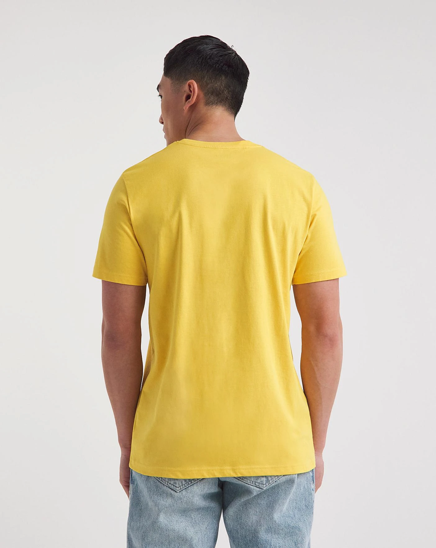 Crew Neck T-shirt Long| Yellow 4 Crew Neck T-shirt Long| Yellow - Image 4