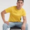 Crew Neck T-shirt Long| Yellow