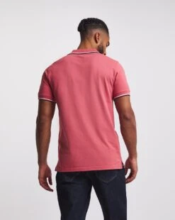 Tipped Pique Polo Long| Dark Pink -Wear Lusty Sales Store y08gw675706w