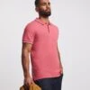 Tipped Pique Polo Long| Dark Pink