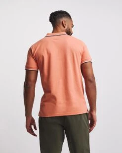 Tipped Pique Polo Long| Orange -Wear Lusty Sales Store y08gw687706w