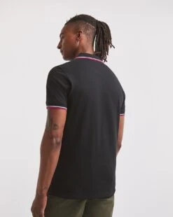 Tipped Pique Polo Long| Black -Wear Lusty Sales Store y08gw695705w