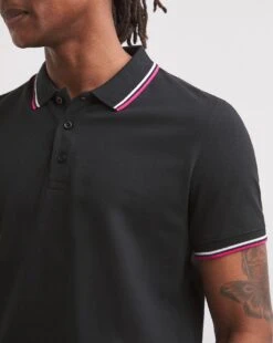 Tipped Pique Polo Long| Black -Wear Lusty Sales Store y08gw695708w