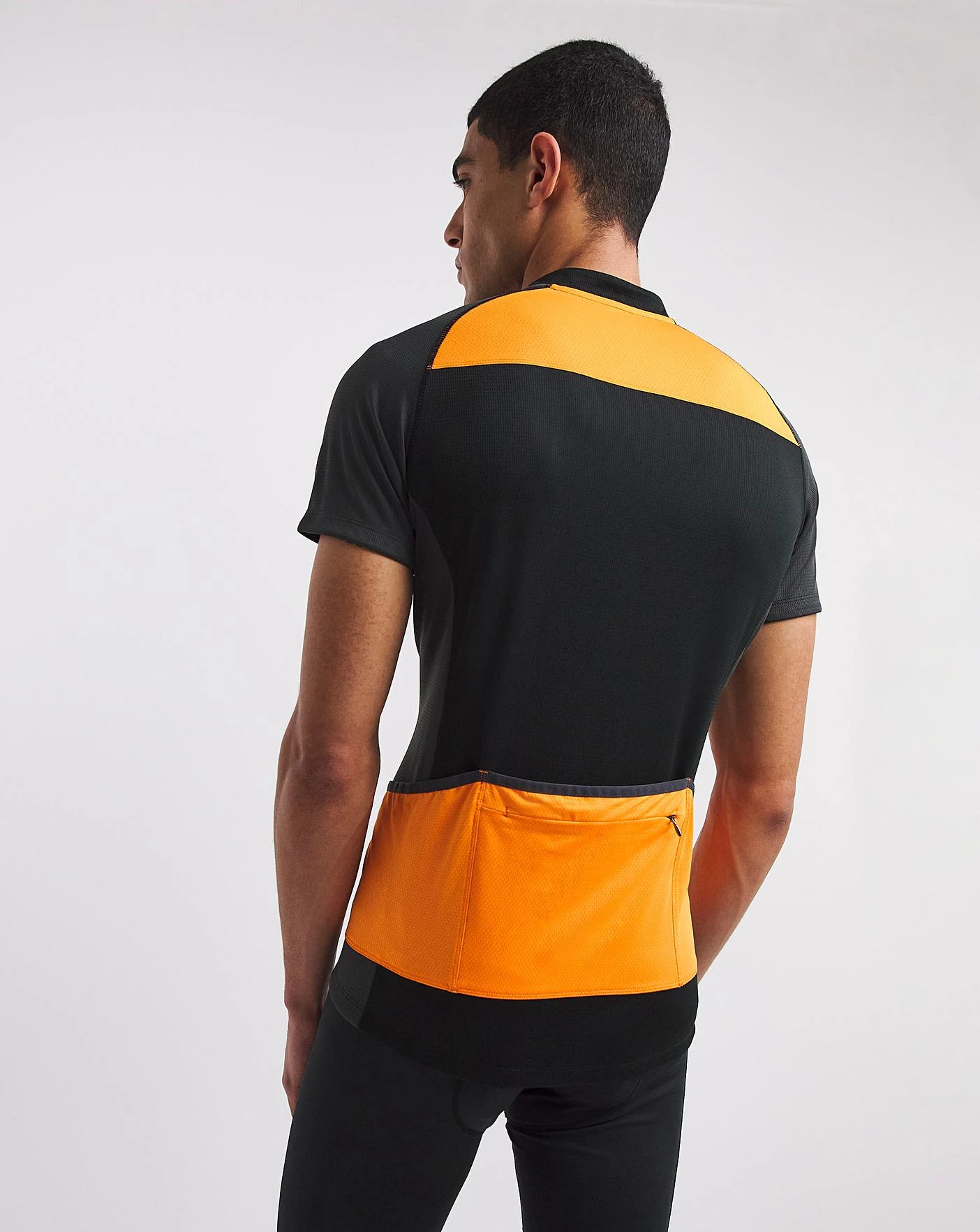 Short Sleeve Cycling Zip Up| Black/Grey 2 Short Sleeve Cycling Zip Up| Black/Grey - Image 2