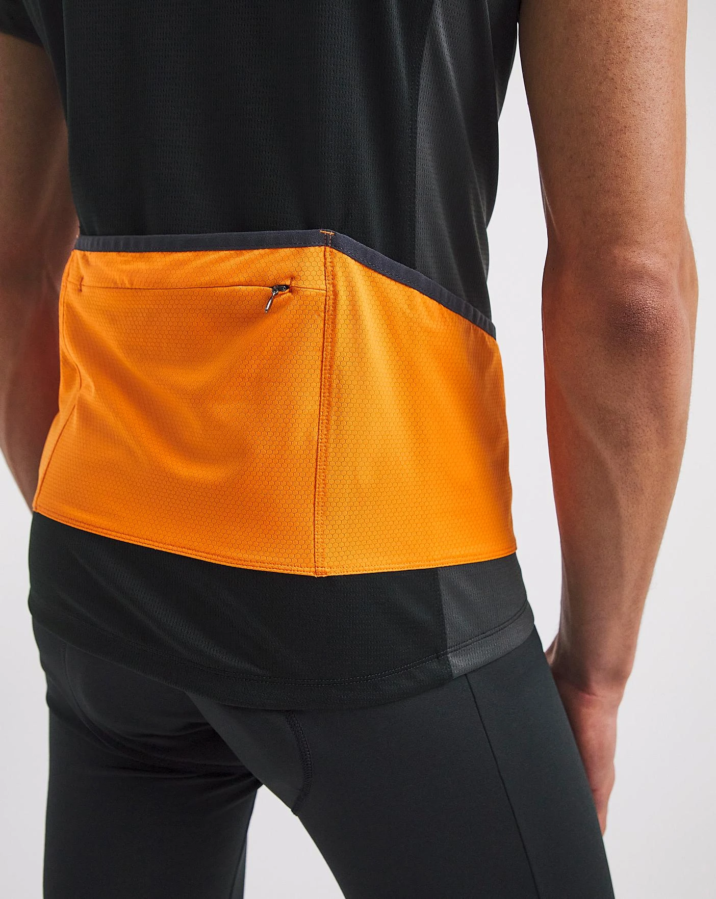 Short Sleeve Cycling Zip Up| Black/Grey 3 Short Sleeve Cycling Zip Up| Black/Grey - Image 3