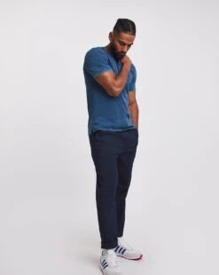 Acid Wash Grandad T-shirt| Blue -Wear Lusty Sales Store y08hi713706w