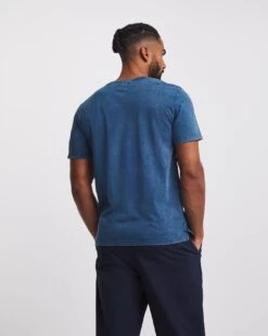 Acid Wash Grandad T-shirt| Blue -Wear Lusty Sales Store y08hi713708w