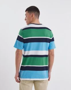Stripe T-shirt Long| Green/Blue -Wear Lusty Sales Store y08hi716736w