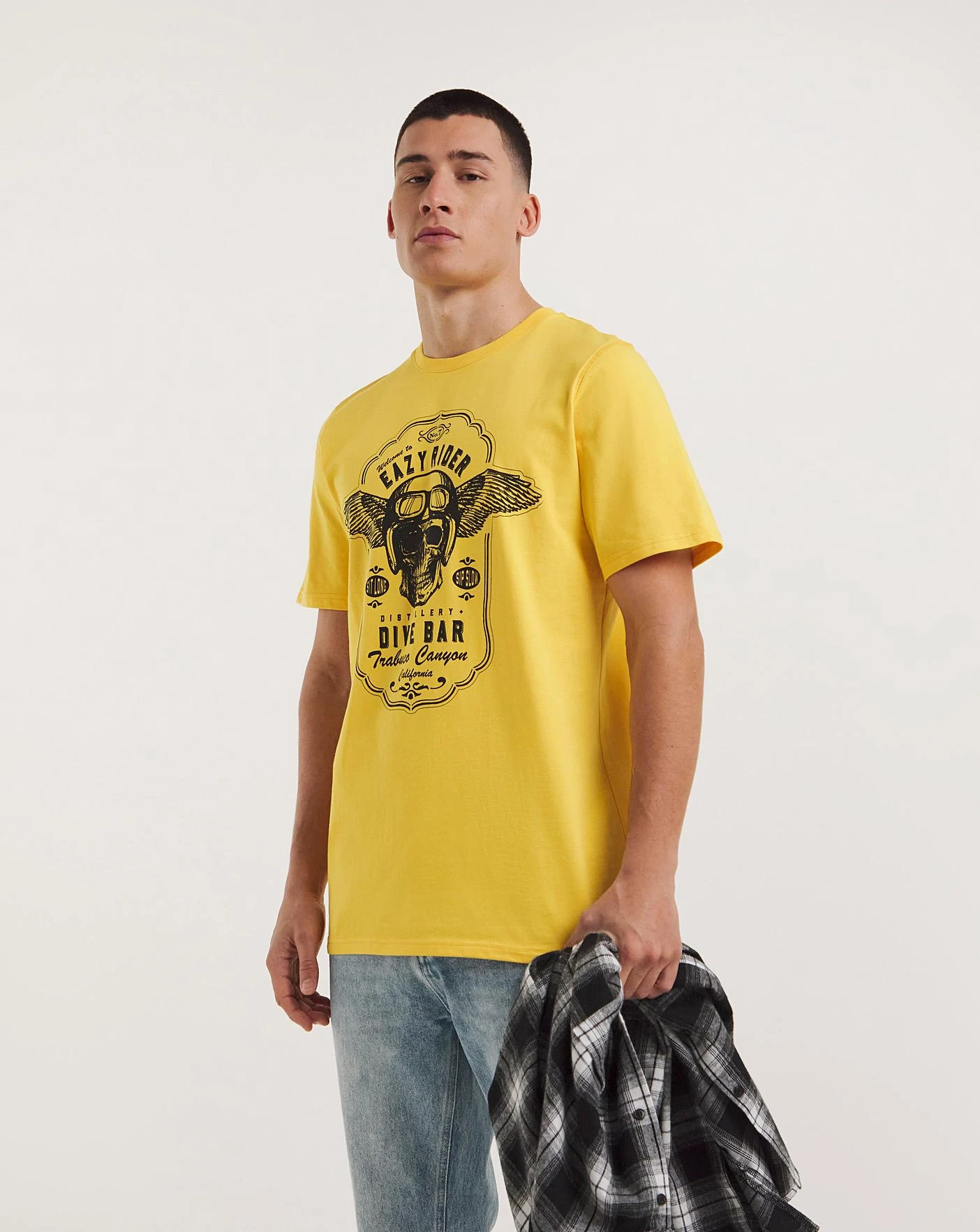 Skull Graphic T-shirt| Yellow 4 Skull Graphic T-shirt| Yellow - Image 4
