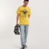 Skull Graphic T-shirt| Yellow