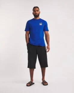 Santa Monica Skull Graphic T-shirt| Cobalt -Wear Lusty Sales Store y08hi921725w