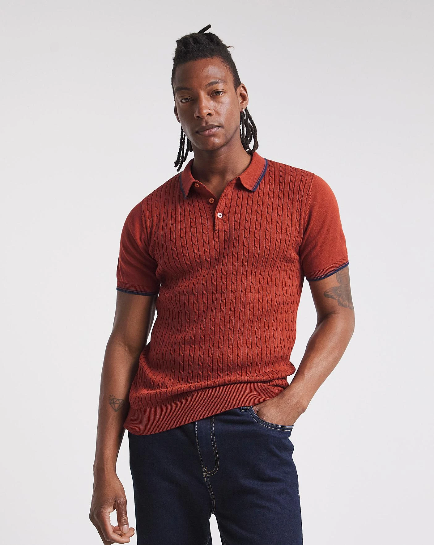 Burgundy Cable Knitted Polo| Burgundy 1 Burgundy Cable Knitted Polo| Burgundy