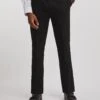 Regular Fit Pleat Front Stretch Formal Trouser| Black