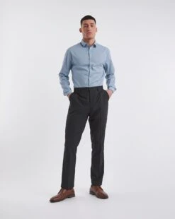 Regular Fit Charcoal Stretch Formal Trouser| Charcoal