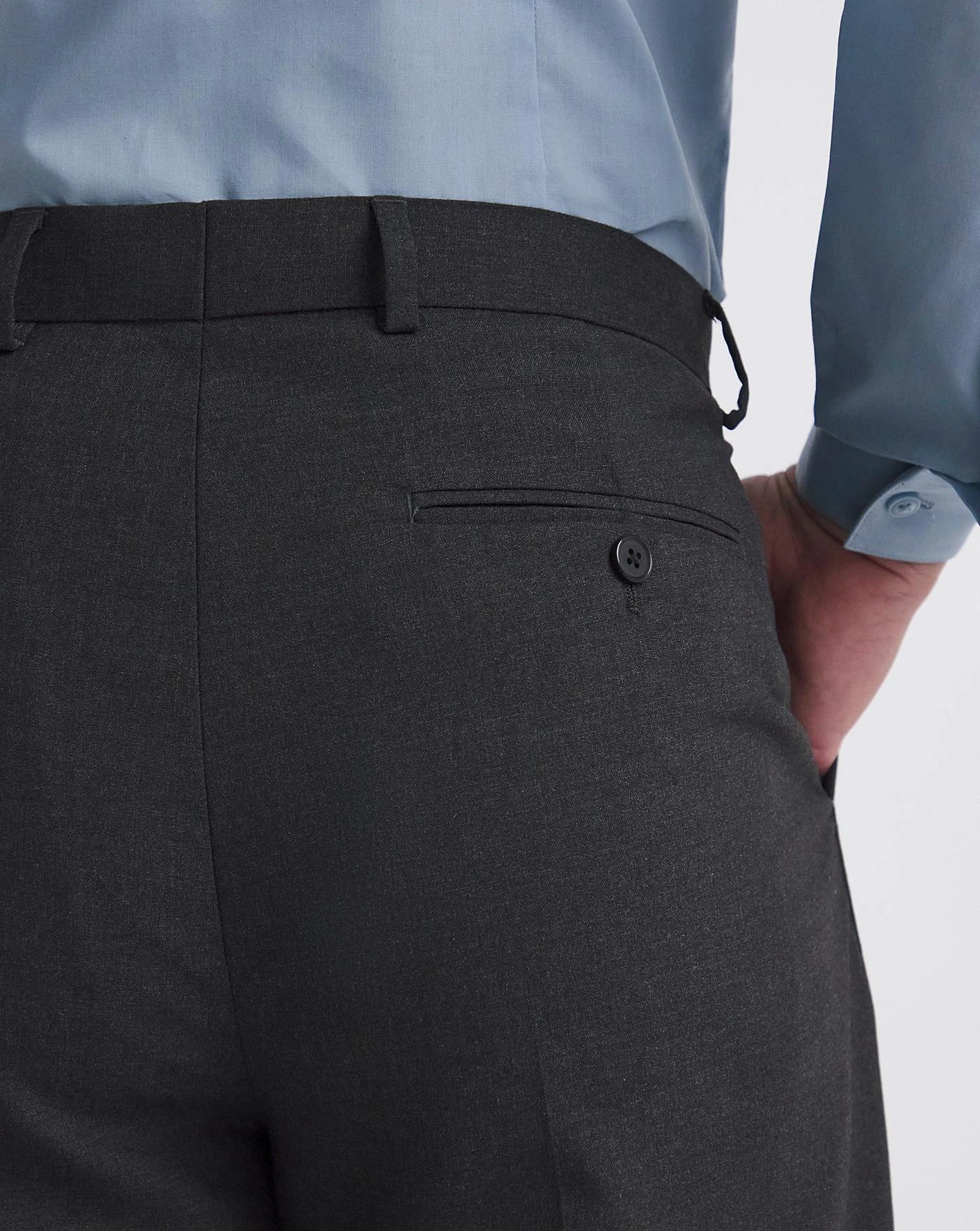 Regular Fit Charcoal Stretch Formal Trouser| Charcoal 6 Regular Fit Charcoal Stretch Formal Trouser| Charcoal - Image 6