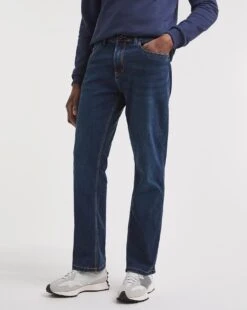 Darkwash Loose Fit Stretch Jeans| Dark Wash
