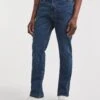 Stonewash Straight Fit Stretch Jeans| Stonewash