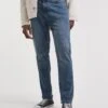 Stonewash Tapered Fit Stretch Jeans| Stonewash