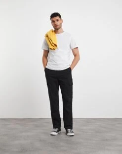 Twill Cargo Trouser| Black