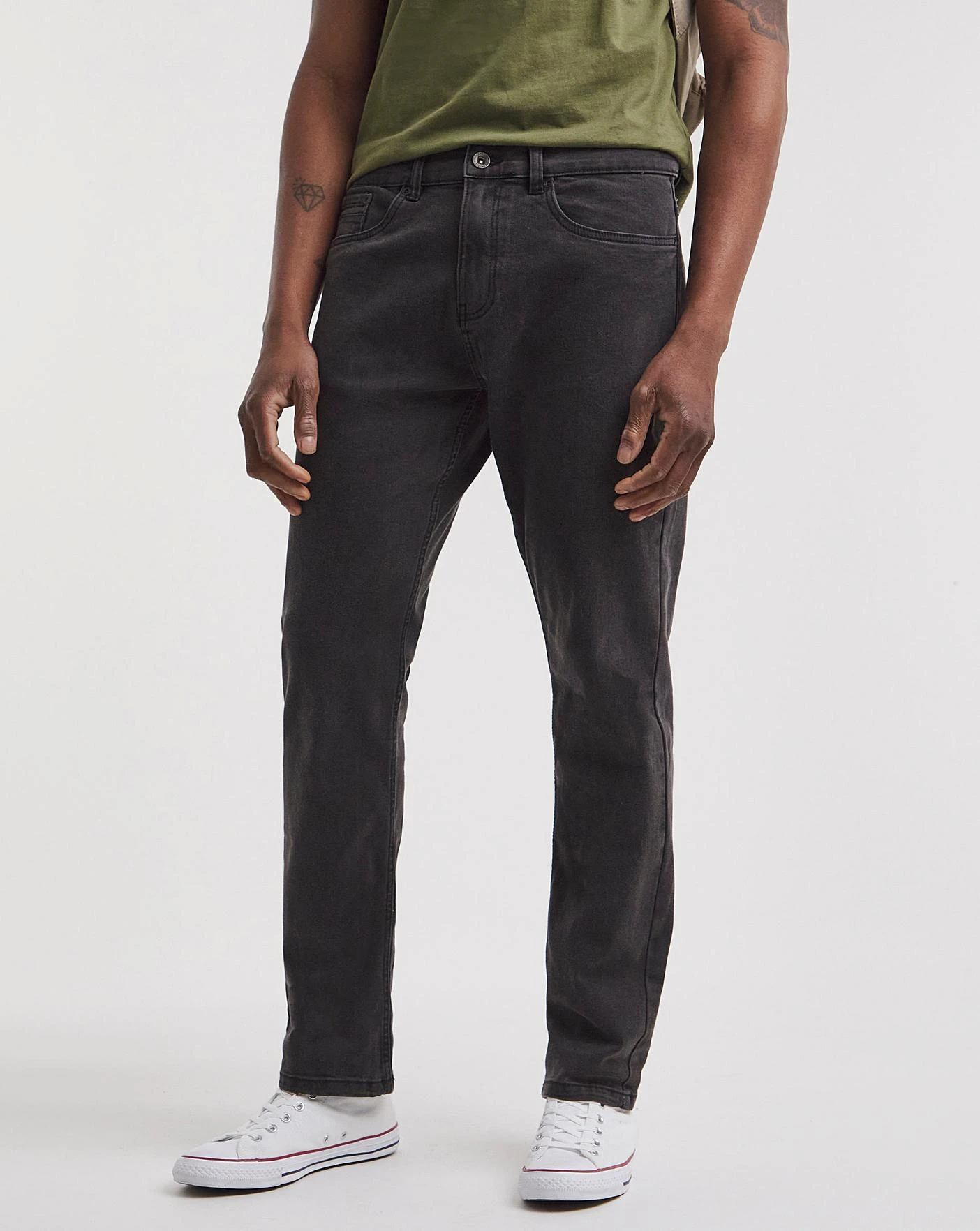 Blackwash Straight Fit Stretch Jeans| Blackwash 1 Blackwash Straight Fit Stretch Jeans| Blackwash