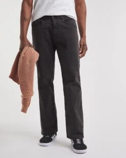 Blackwash Loose Fit Stretch Jeans| Blackwash