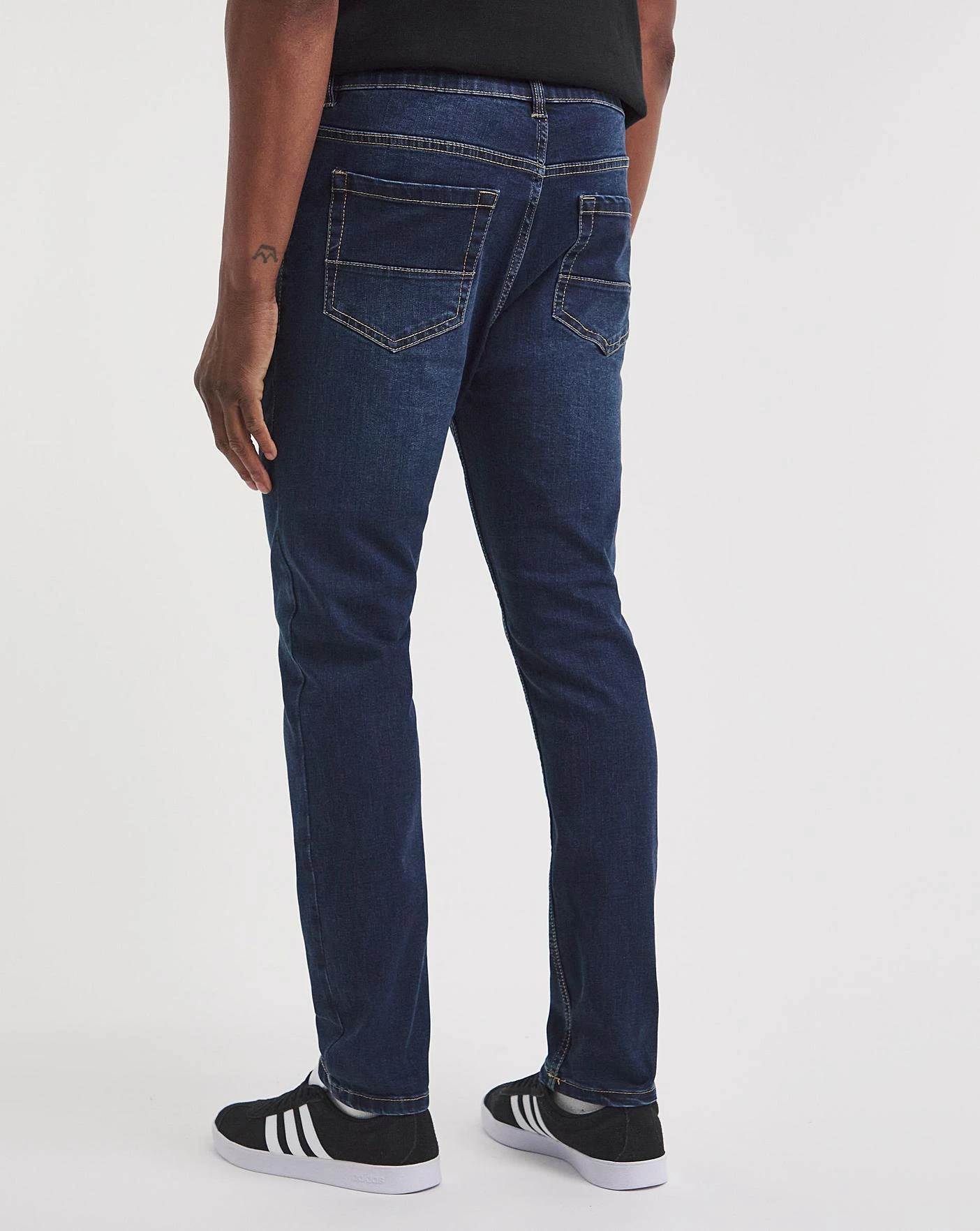 Darkwash Skinny Fit Stretch Jeans| Dark Wash 3 Darkwash Skinny Fit Stretch Jeans| Dark Wash - Image 3