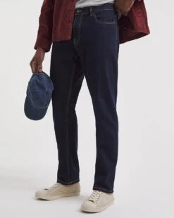 Rinse Wash Straight Fit Stretch Jeans| Rinse Wash