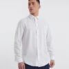 Jacamo Premium Pique Cut Away Collar Shirt| White