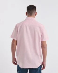 Short Sleeve Oxford Shirt Long| Pastel Pink -Wear Lusty Sales Store y08pn107708w