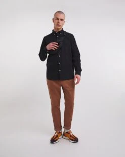 Long Sleeve Oxford Shirt Long| Black -Wear Lusty Sales Store y08pn110730w