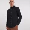 Long Sleeve Oxford Shirt Long| Black