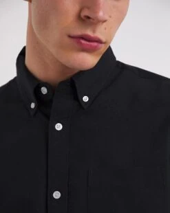 Long Sleeve Oxford Shirt Long| Black -Wear Lusty Sales Store y08pn110732w