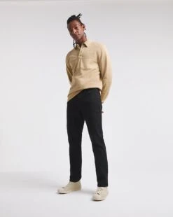 True Black Straight Leg Jean| Black