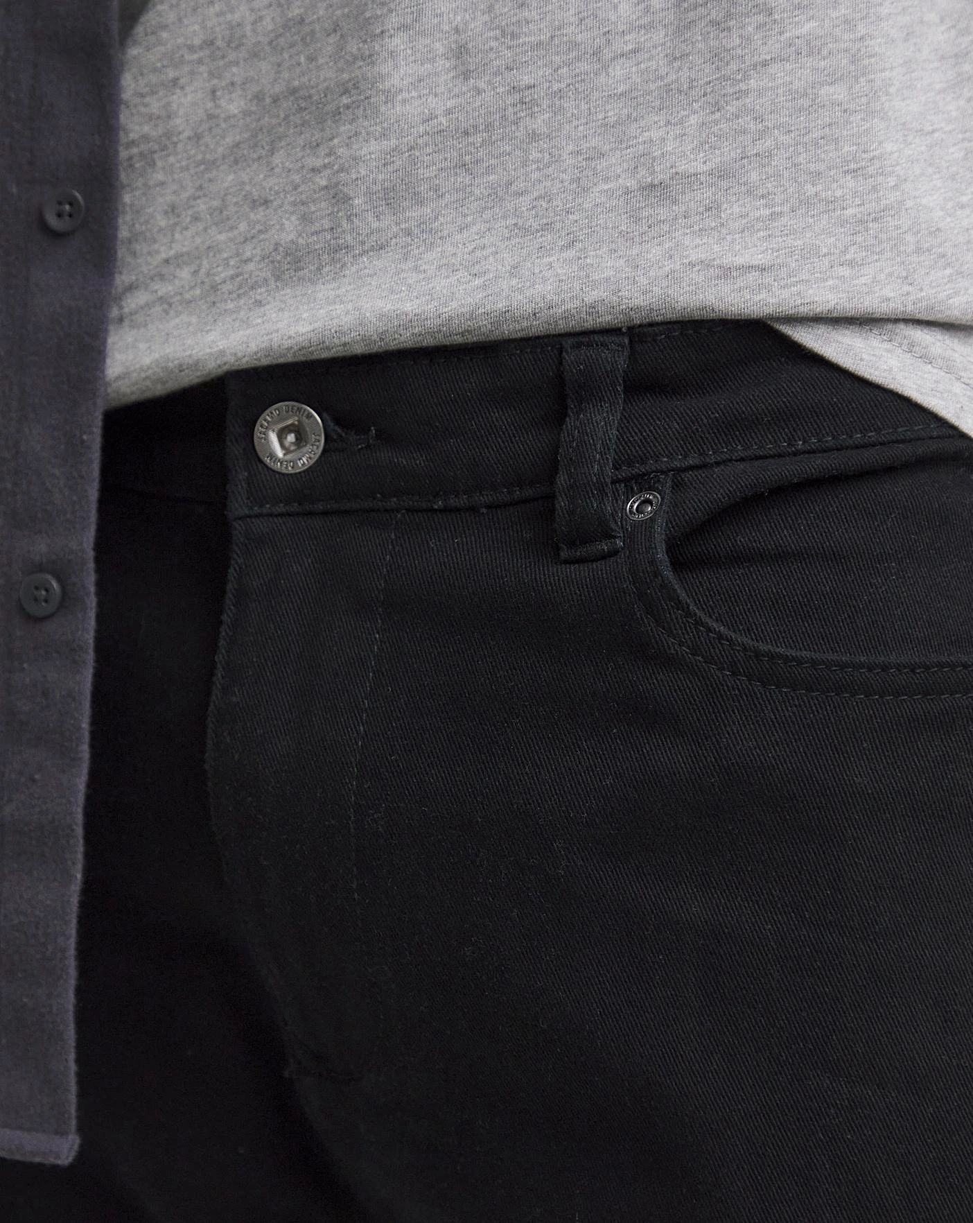 Black Straight Stretch Gaberdine Jeans| Black 4 Black Straight Stretch Gaberdine Jeans| Black - Image 4