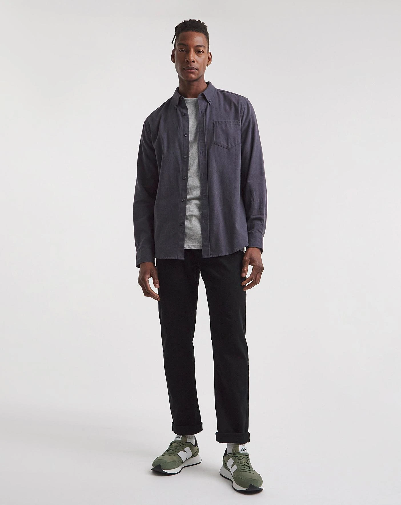 Black Straight Stretch Gaberdine Jeans| Black 3 Black Straight Stretch Gaberdine Jeans| Black - Image 3