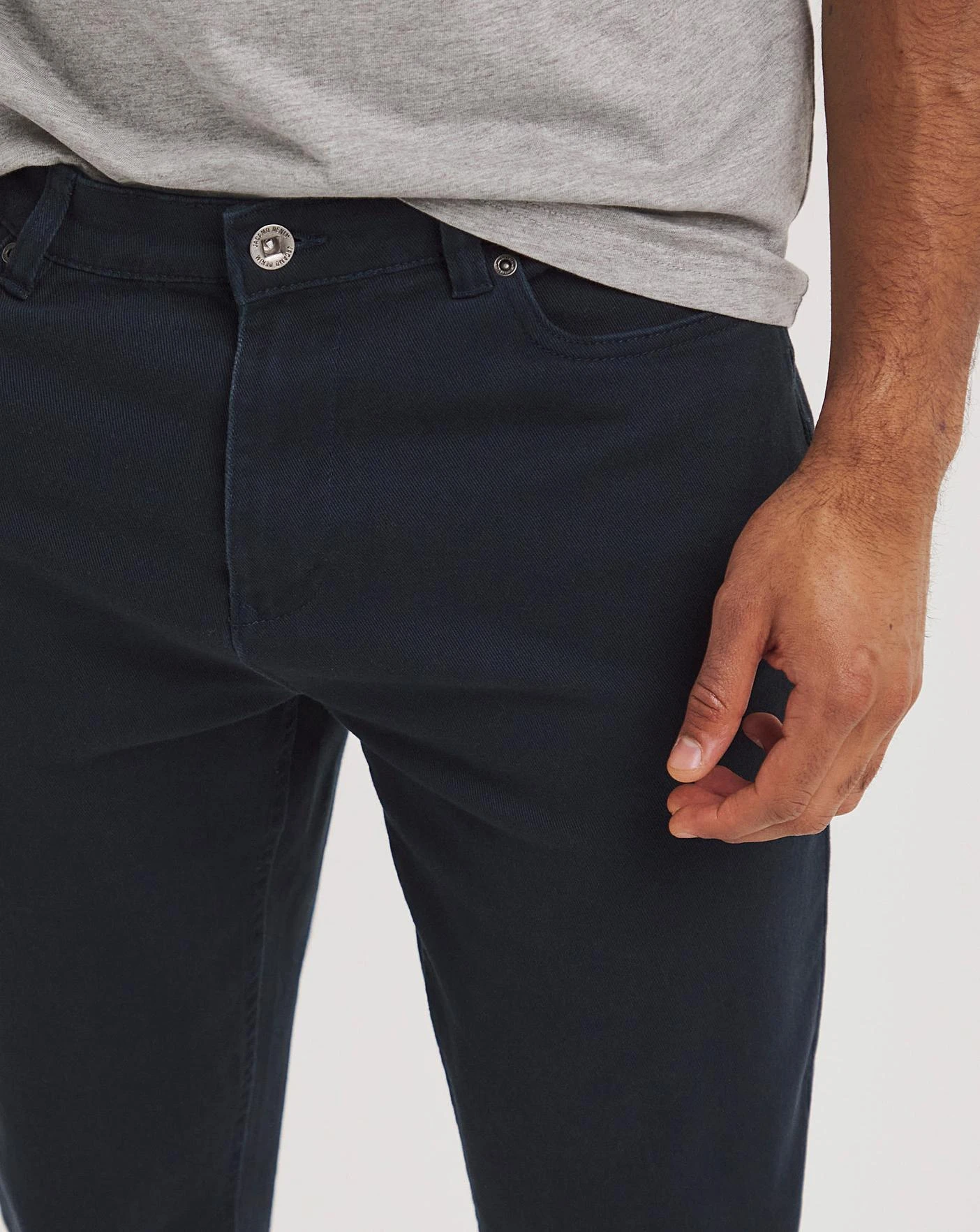 Navy Straight Stretch Gaberdine Jeans| Navy 4 Navy Straight Stretch Gaberdine Jeans| Navy - Image 4